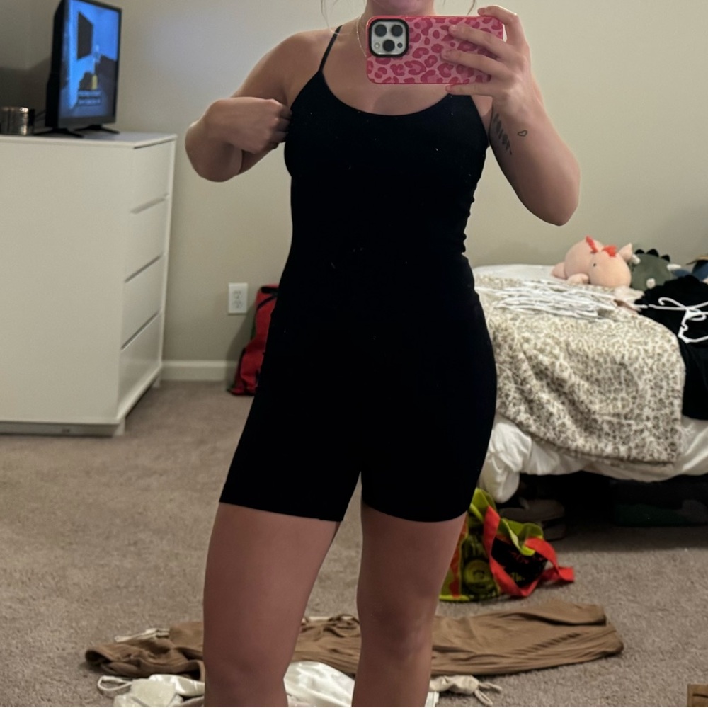 Black Spaghetti Strap Romper